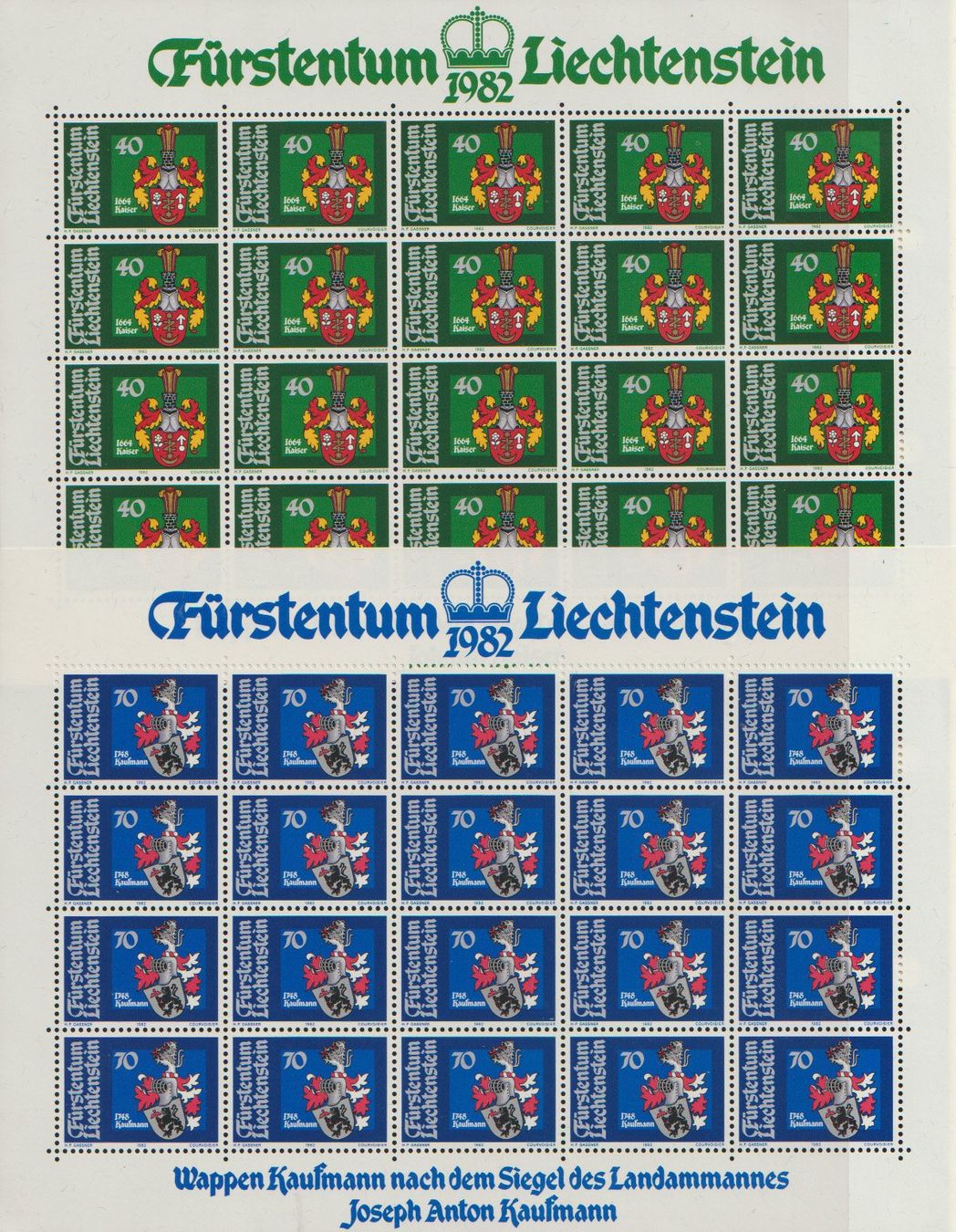 Alle Briefmarken: Blocs de Timbres Liechtenstein  ** – Gebraucht aus Crans-Montana von kira56 1