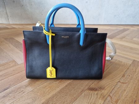 SAINT LAURENT Small Cabas Rive Gauche Bag (~Mondrian colors)