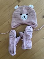 Süsses Winter Set! Mütze mit Bärenohren & Handschuhe.