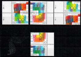 1991 Zusammenhängende, alle 4 senkrechten Paare, Z95 - Z98