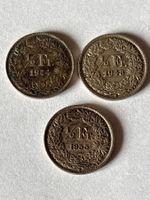 3x 1/2 Fr. 1944, 1948, 1955