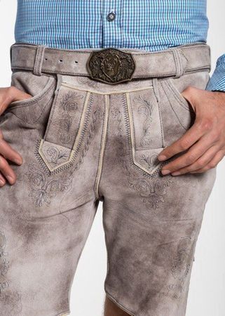 Oktoberfest Lederhose, beige, Grösse 54