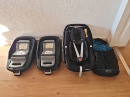 Babyschale Maxi Cosi mit 2 Isofix Stationen, super Zustand