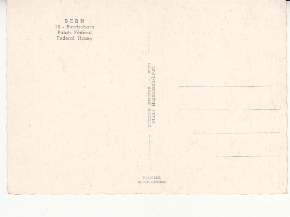 Cartoline postali: Bern ca. 1960 – Usato da Bürglen TG venduto da StampGraf 1