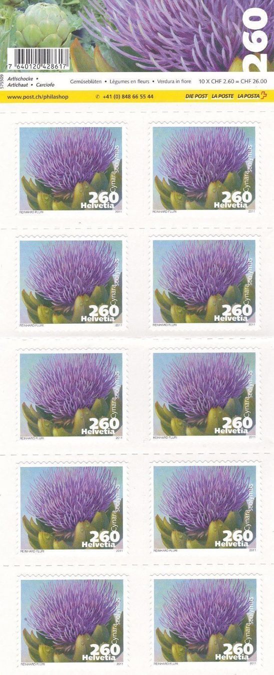 Alle Briefmarken: Postfrisch Bogen Gemüseblüten 2011-2013 – Neu und originalverpackt aus Schliern b. Köniz von joni20 8