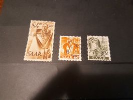 Sarre 3 timbres 1947