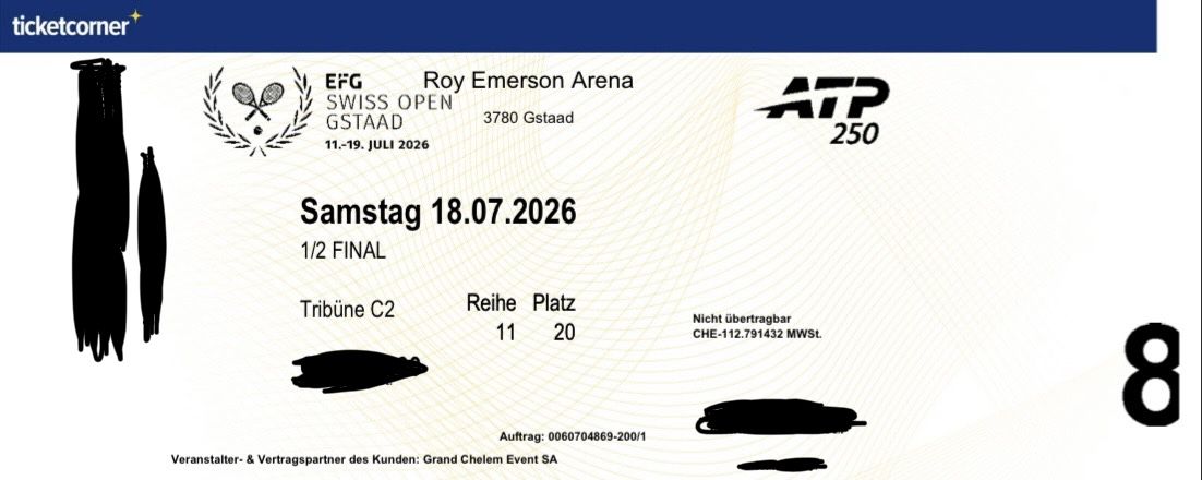 Tickets: Einzelticket Gstaad Open Halbfinal Samstag 18.07 – Neu und originalverpackt aus Muri AG von mat_swf2 1