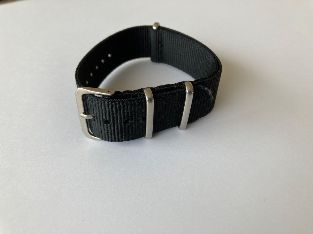 Bracciali & Braccialetti: NATO Uhrenarmband Nylon 20 mm schwarz – Nuovo (secondo la descrizione) da Chur venduto da Spuntz1