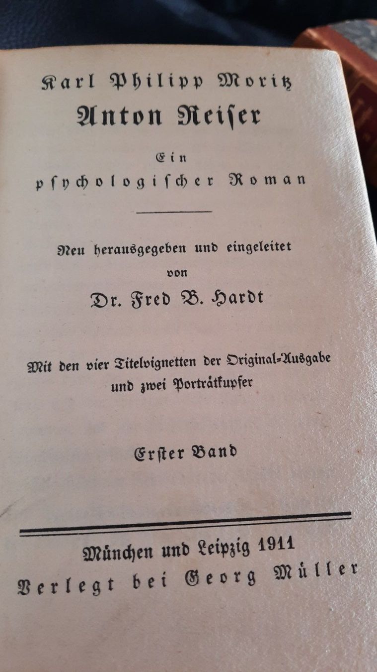 Libri: ANTON REISER. EIN PSYCHOLOGISCHER ROMAN – Usato da zürich venduto da gabab 2