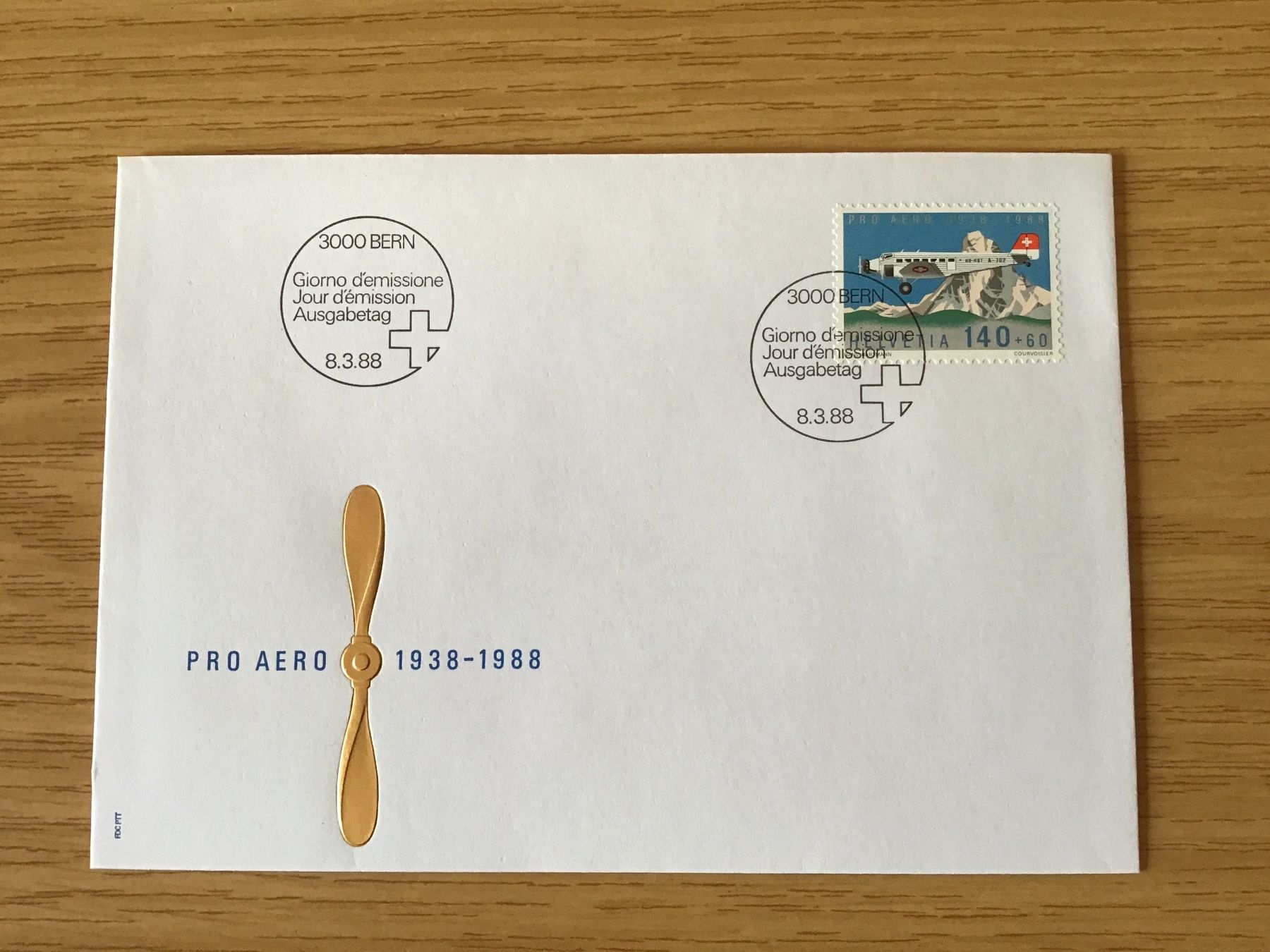Tutti i francobolli: FDC PTT Pro Aero 1938-1988 – Usato da Urtenen-Schönbühl venduto da absolut08