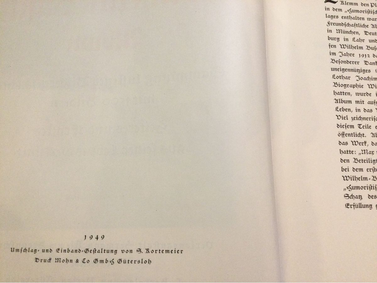 Libri: Neues Wilhelm Busch Album 1949 – Usato da Glattfelden venduto da SilverSnow 3
