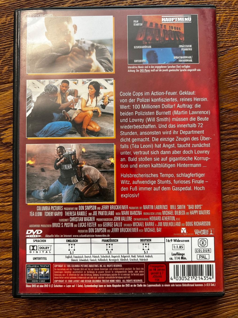 Tutti i DVDs: BAD BOYS - Harte Jungs – Usato da Gipf-Oberfrick venduto da Sonne010203 1