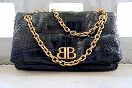 Balenciaga Monaco Small Chain Bag Schwarz Leder – unbenutzt