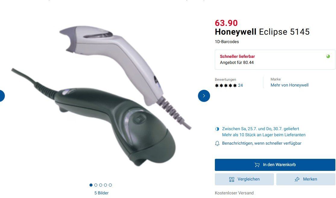 Honeywell Scanneurs: Honeywell Eclipse 5145 Barcode scannere – D'occasion à Romanshorn par Flohmarkt_Romanshorn 3
