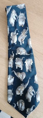 Krawatte mit Elefanten (Vintage)
