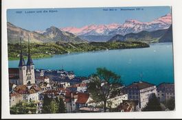AK ca 1910  Luzern und die Alpen