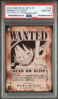 ONE PIECE PSA 10 - Monkey D. Luffy Wanted Alt Art