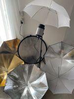 Fotoschirme und Blitz Lampe