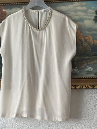 Globus Seide💯Elegant Bluse Gr44 Neuwertig Gereinigt(K6