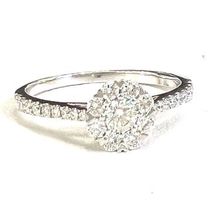 750 Weissgold Ring, 27 Diamanten zus. 0.44ct. G/SI, 1.790,-