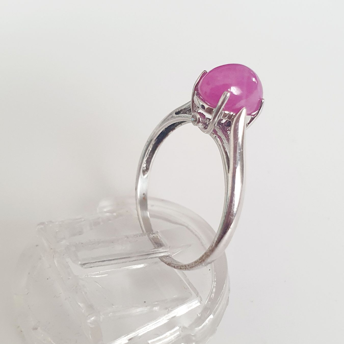 Anelli: Wunderschöner 925 Silber Ring mit rosa Stein, Grösse 17.5 – Usato da Kreuzlingen venduto da Wunderkiste123 1