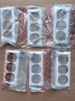 6 Feller EdizioDue Abdeckrahmen 3-fach weiss neu OVP