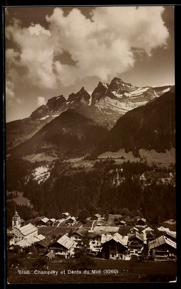 Cartes postales: AK Champéry, Champéry et Dents du Midi – D'occasion à Berlin par bartko-reher