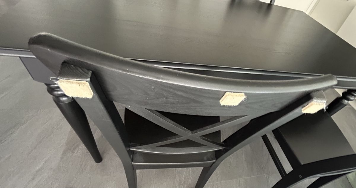 Ikea Set di tavolo e panche: Esstisch ROSENTORP mit 4 Stühlen – Usato da Lyss venduto da zeb_f7sl 2