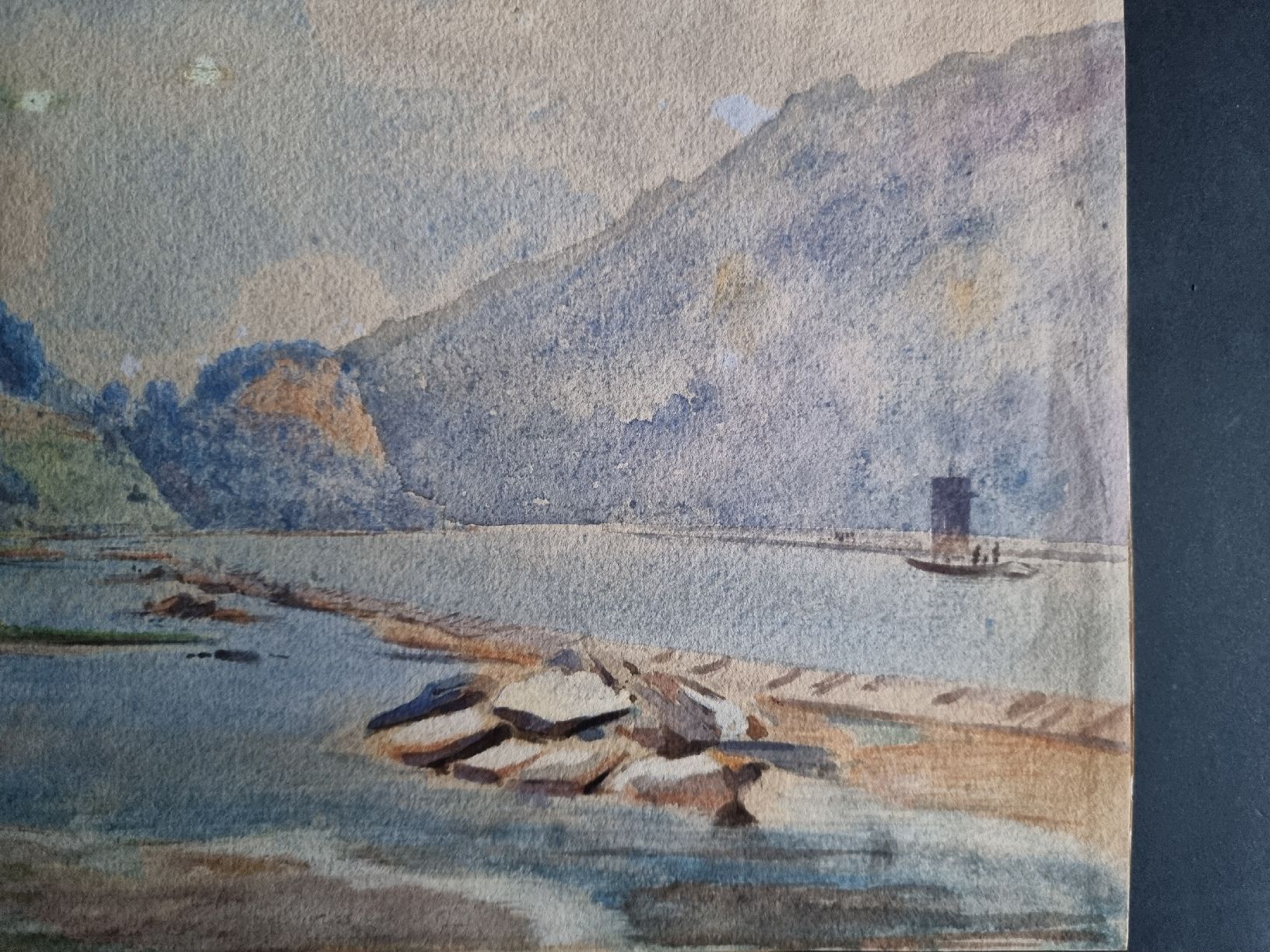 Dipinti: AQUARELL MONOGRAMMIERT INTERLAKEN GRÖSSE 36X25CM – Usato da Gersau venduto da grafik-kunst 1