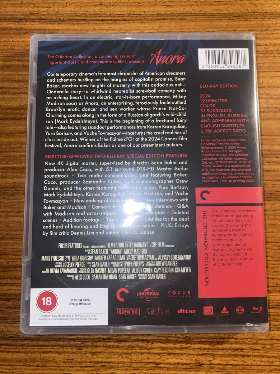 Alle DVDs: Anora - Blu-ray Criterion Collection UK-Import – Neu und originalverpackt aus Rüschlikon von Granulat204 1