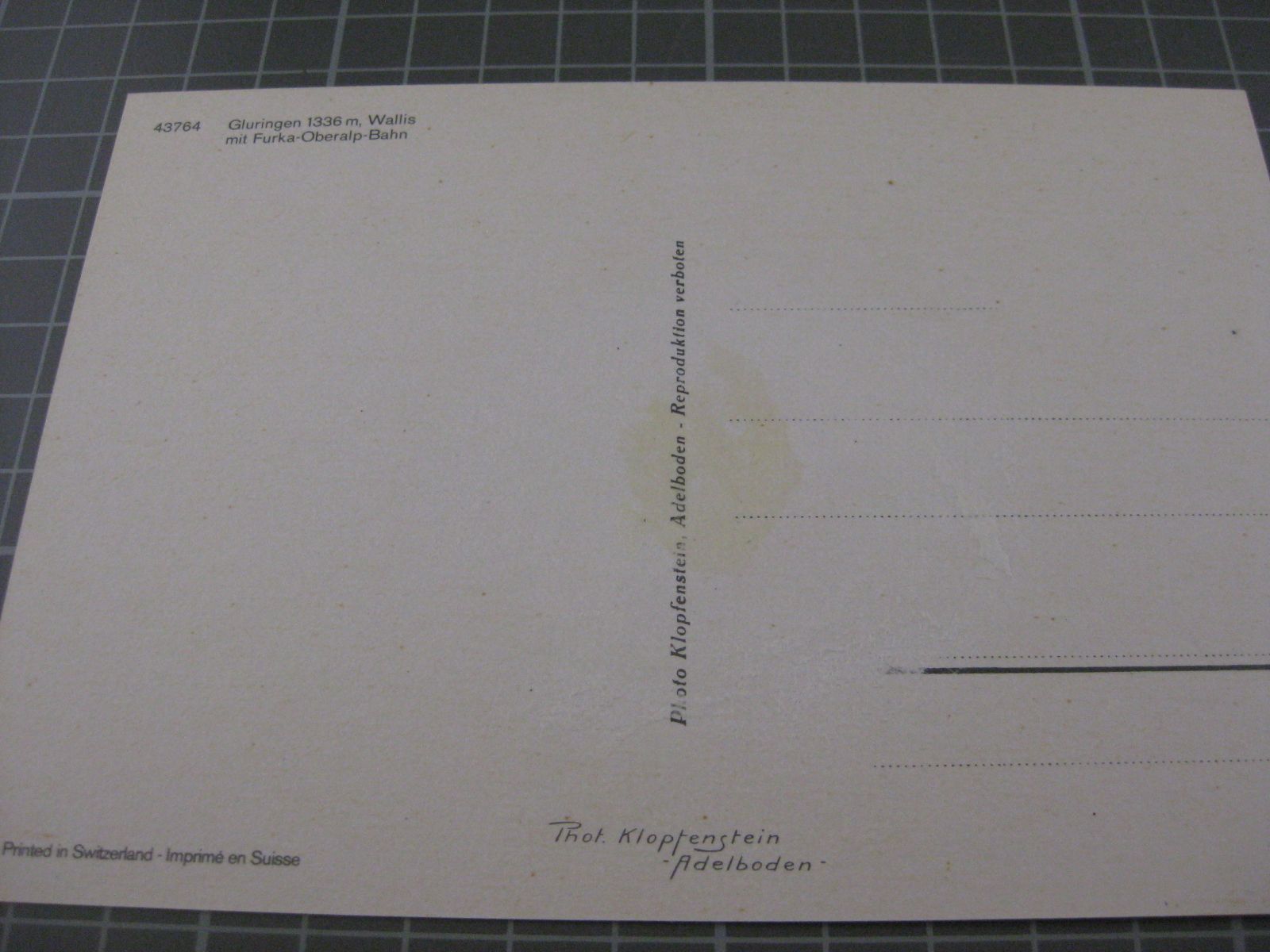 Cartoline postali: AK Gluringen mit Zug – Usato da Malters venduto da Marosko 1