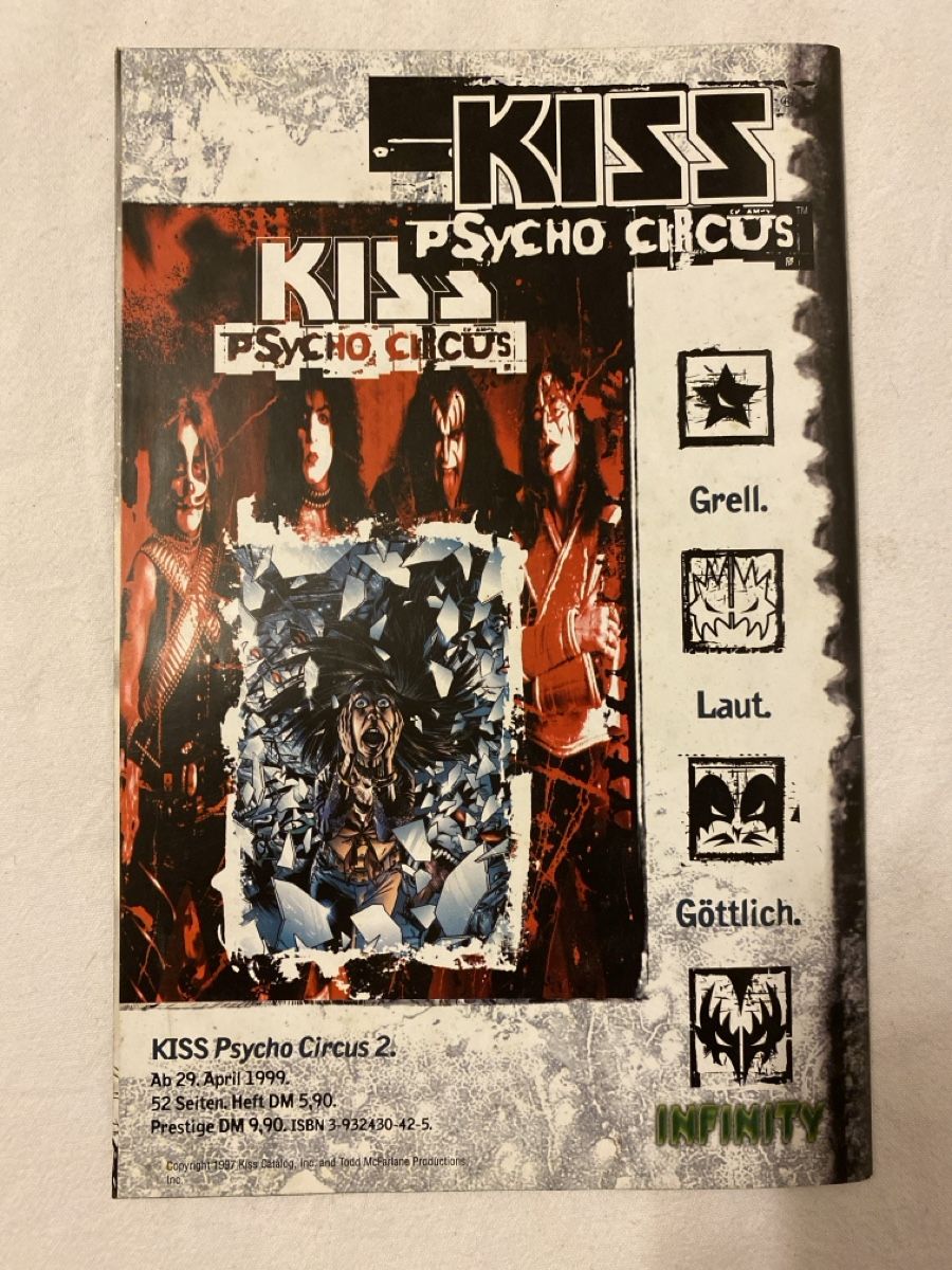 BD: KISS Psycho Circus Comic Nr. 1 – D'occasion à sursee par trilli-tralli 3