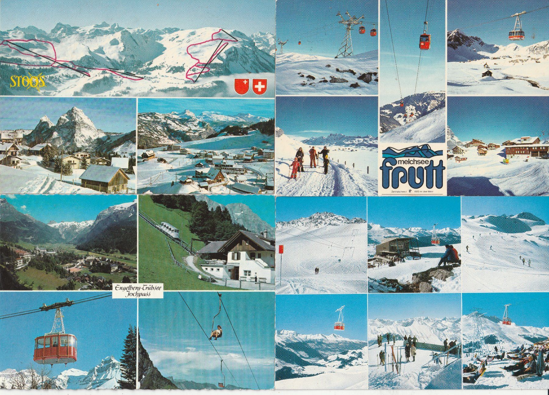 Cartoline postali: 20 Karten  Skigebieten - Bahnen – Usato da Lumbrein venduto da made02 4