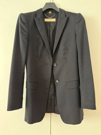 Vintage Burberry London Blazer aus schwarzer Wolle