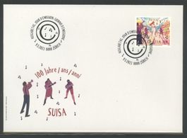 2023, FDC, Sondermarke 100 Jahre SUISA (1953)