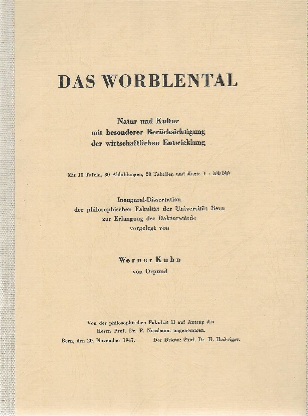Libri: Das Worblental – Usato da Bern venduto da Grindelwaldaus