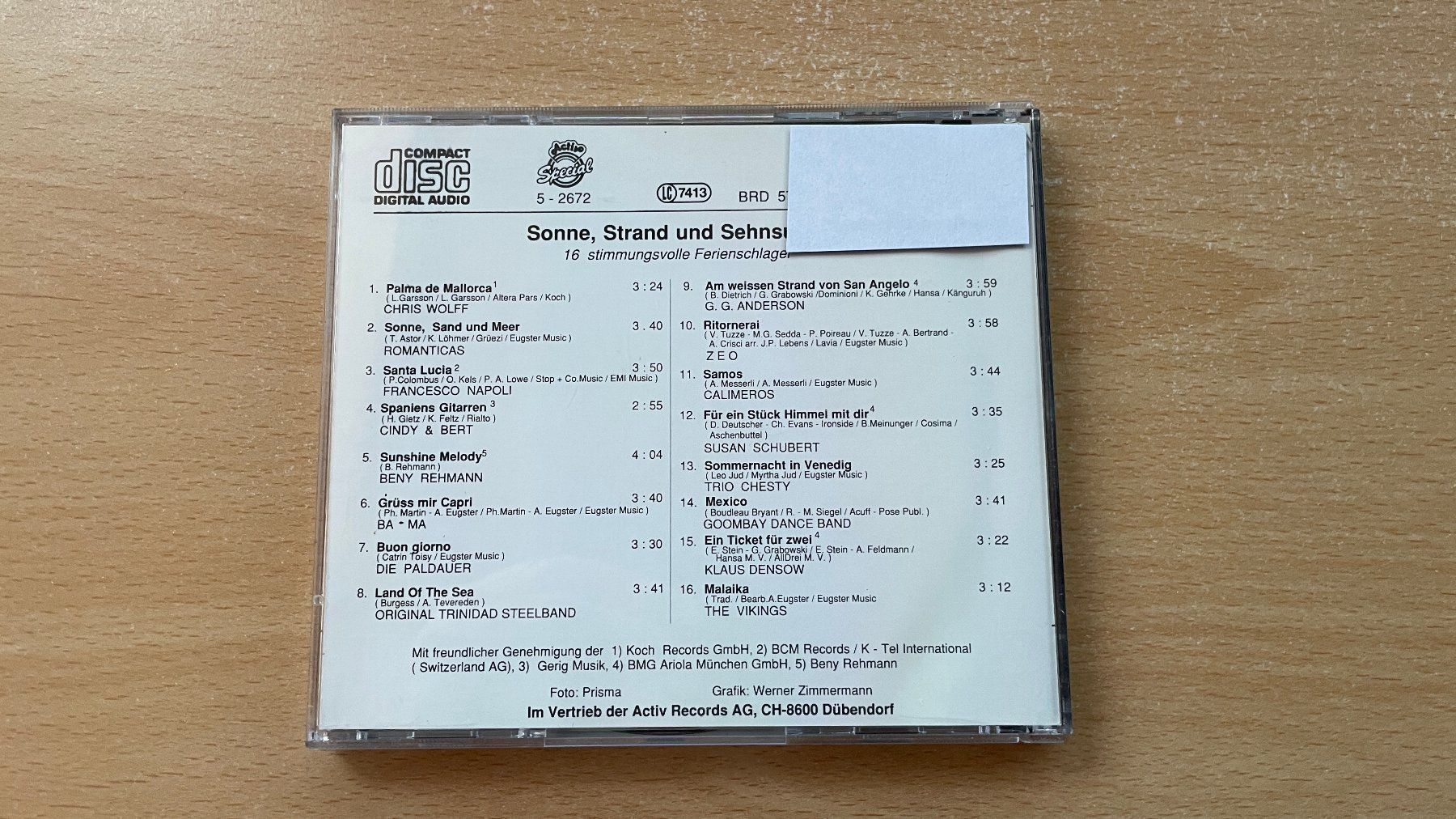 CD: Sonne, Strand und Sehnsucht - ok – Usato da Glattfelden venduto da cybermaxx 1