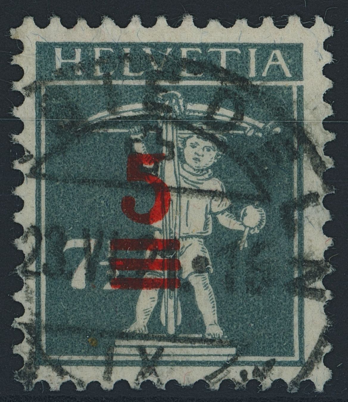 Tutti i francobolli: 1921 - Tellknabe - Abart - gestempelt – Usato da Schindellegi venduto da leecollect