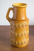 Scheurich Henkelvase Reliefkeramik ocker Mid Century vintage