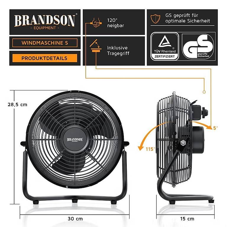 Ventilatoren: Brandson - Windmaschine - Ventilator schwarz – Neu und originalverpackt aus Zürich von pau_5xhj 1