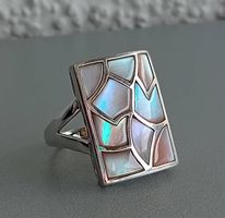 Ring Silber rhodiniert mit Perlmutt