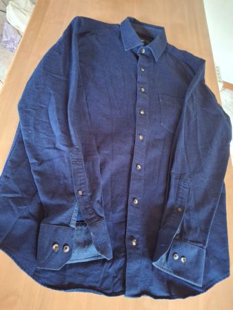 Chemise bleue foncée taille 41/42 Walbusch Thermo 100% coton