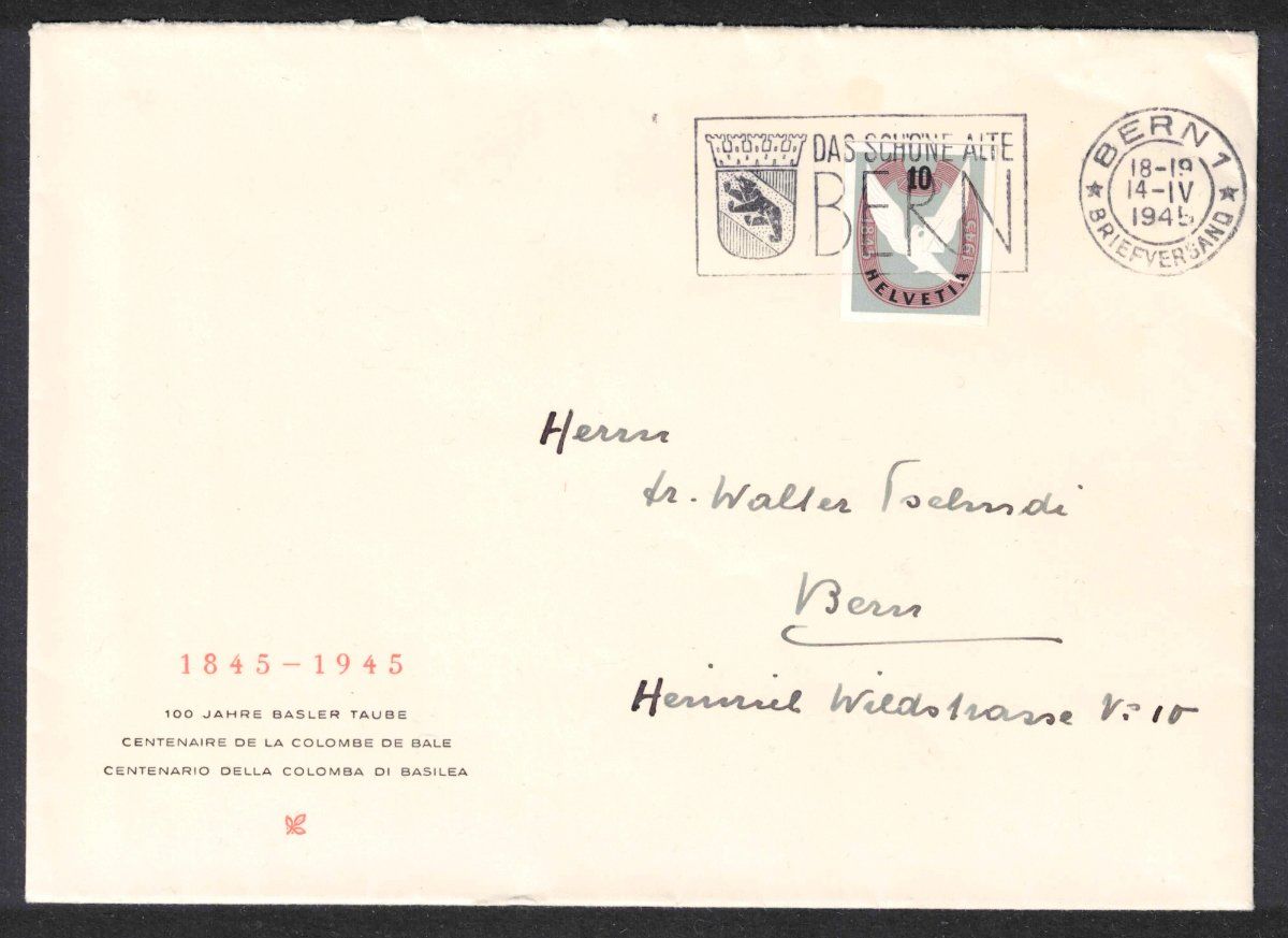 Tutti i francobolli: 1945 FDC Basler Taube-Block Ausschnitt W22 – Nuovo (secondo la descrizione) da Nuglar venduto da Stamp88