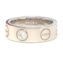 Massiver Ring aus 750 Weissgold mit Diamant, statt 3.450 CHF