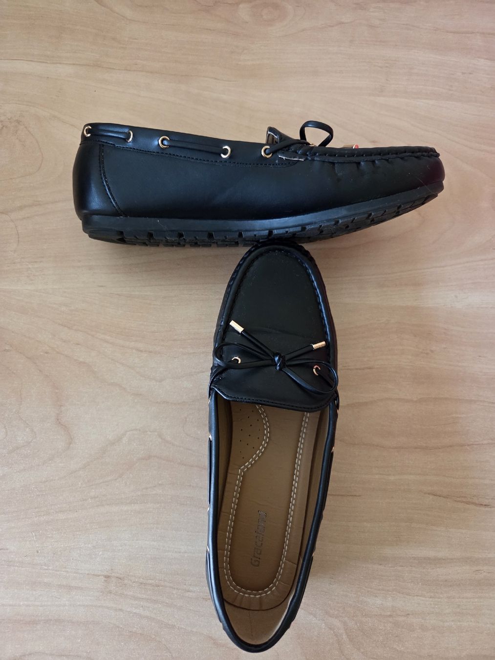 Scarpe da donna: Schwarze Kunstleder Mokassins Gr.39 – Nuovo (secondo la descrizione) da Winterthur venduto da katzen07 6