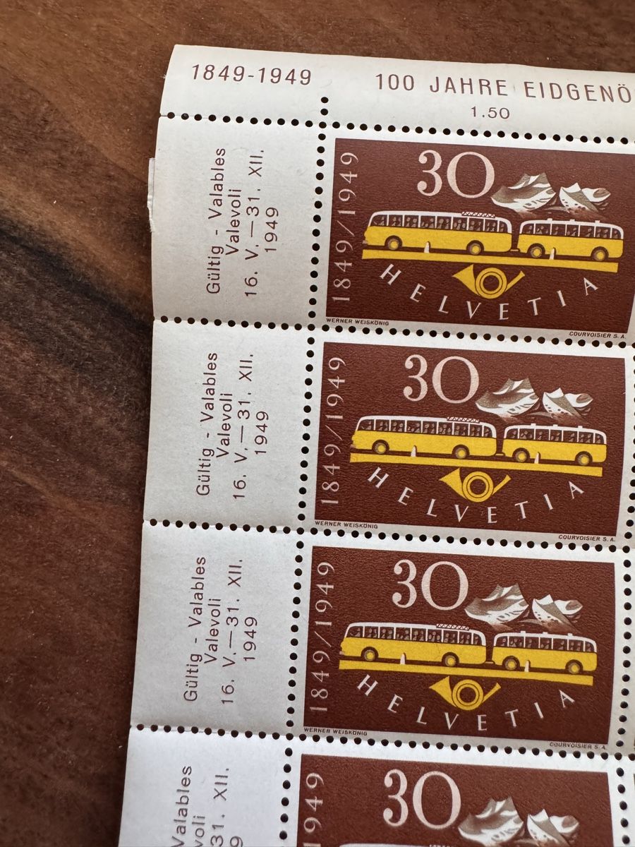 Tous les timbres: Briefmarkenbogen 100 Jahre eigene Post – D'occasion à Solothurn par Alex702 6