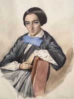 J.F.DIETLER (1804-1874) PORTRAIT DE FEMME