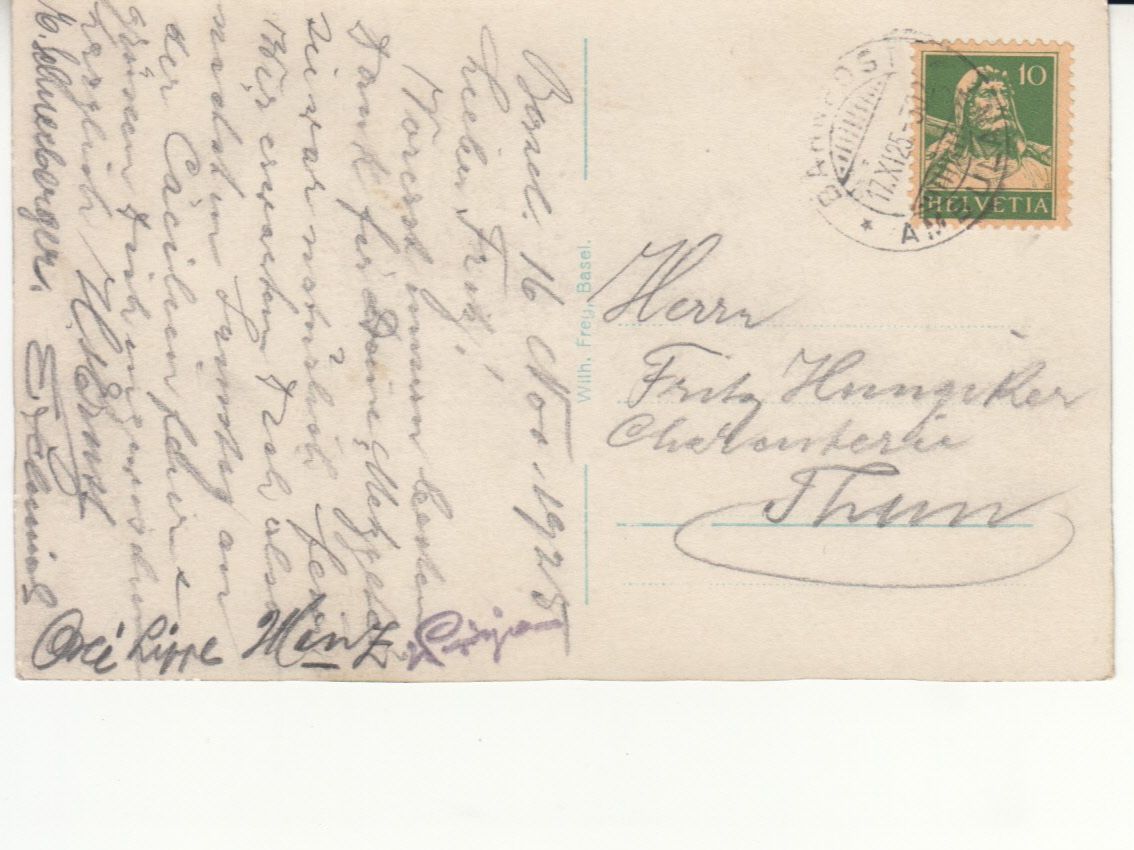 Cartoline postali: Basel Bundesbahnhof 1925 – Usato da Bürglen TG venduto da StampGraf 1