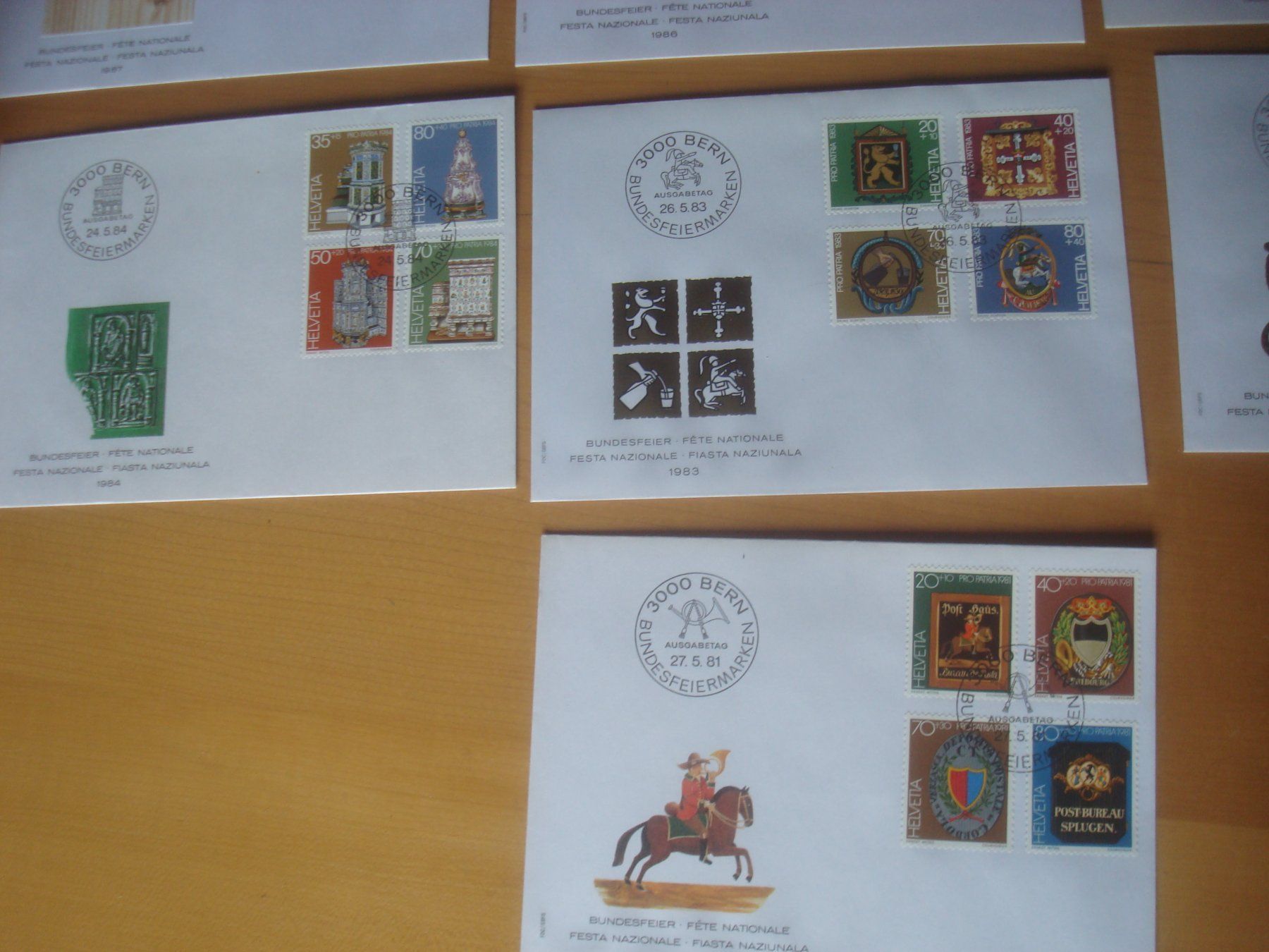 Tutti i francobolli: RR PP 1981 - 1990 FDC Sammlung – Usato da Gordola venduto da Polentaefung 1
