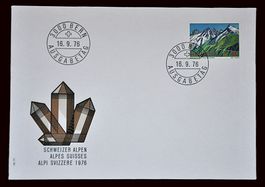 FDC Sondermarke «Schweizer Alpen» von 1976